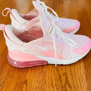 Nike Pink and White Air Max 270 Sneakers